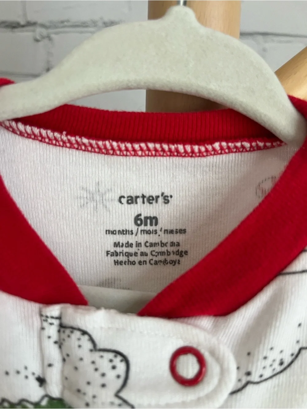 ⭐️⭐️ PICK 5 / $20 Carter's Baby Red & White Christmas Santa Footed Sleeper